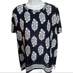 Loft Leaf Print Blouse, Large